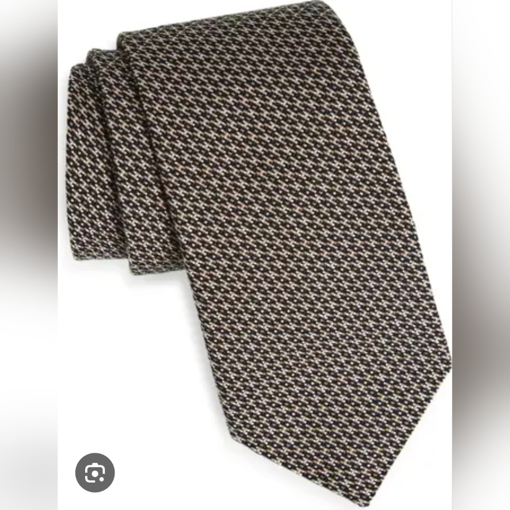 Nwt Boss Brown Geo‎ Print Men's Tie